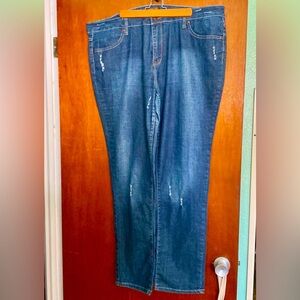 Vintage Zana Di ZD Jeans With Embroidered Pockets & Distressing